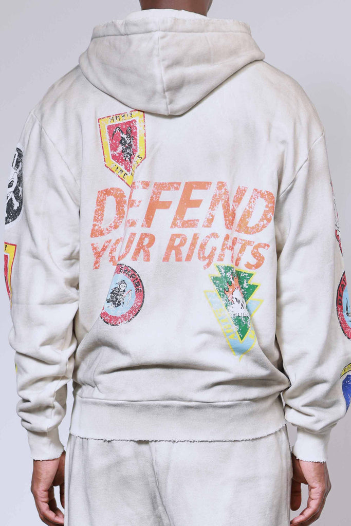 LOGO ALLOVER FULL ZIP HOODIE