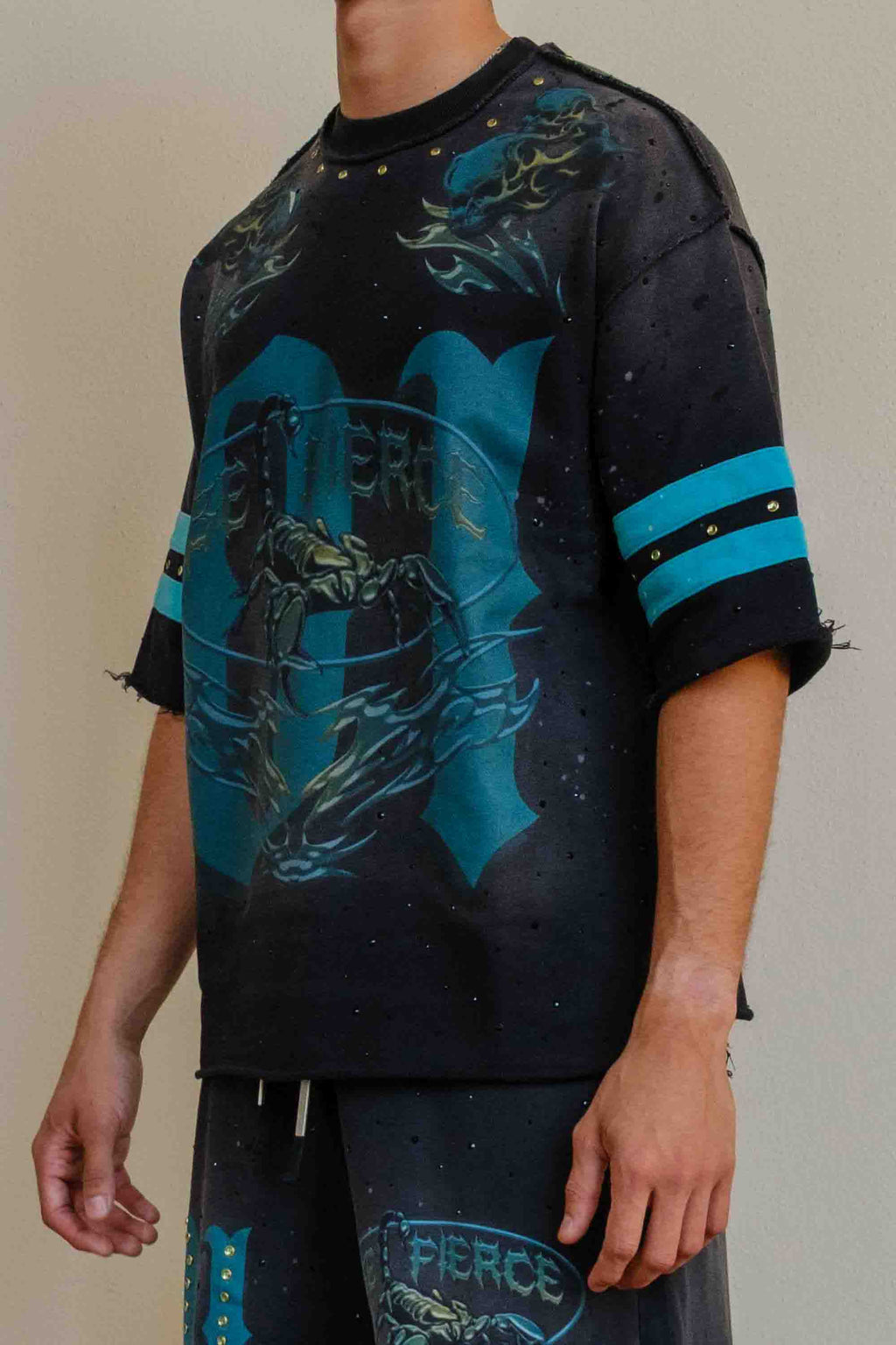 BEWARE WAKE UP & BE FIERCE SCORPION VARSITY TEE