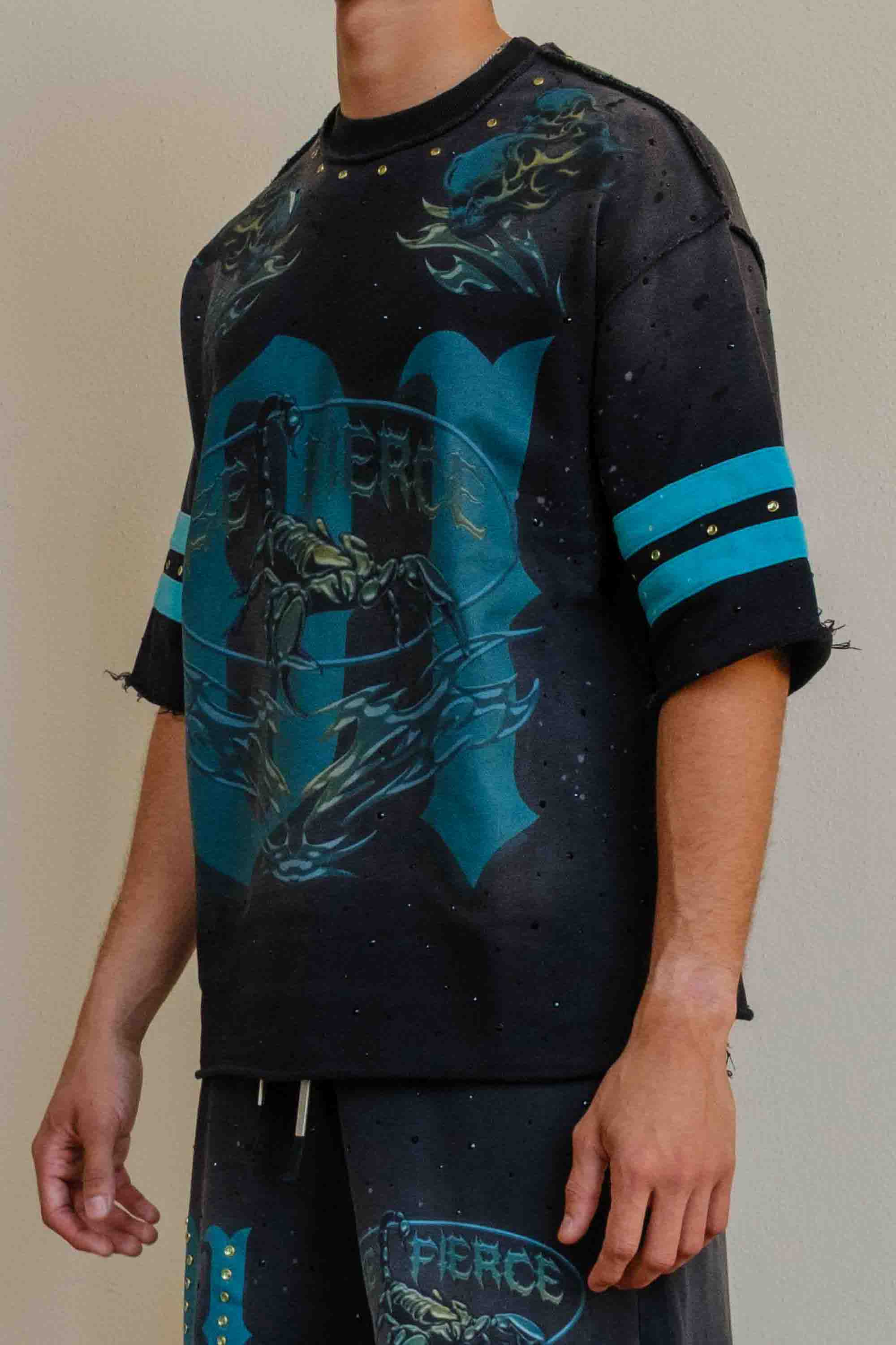 BEWARE WAKE UP & BE FIERCE SCORPION VARSITY TEE