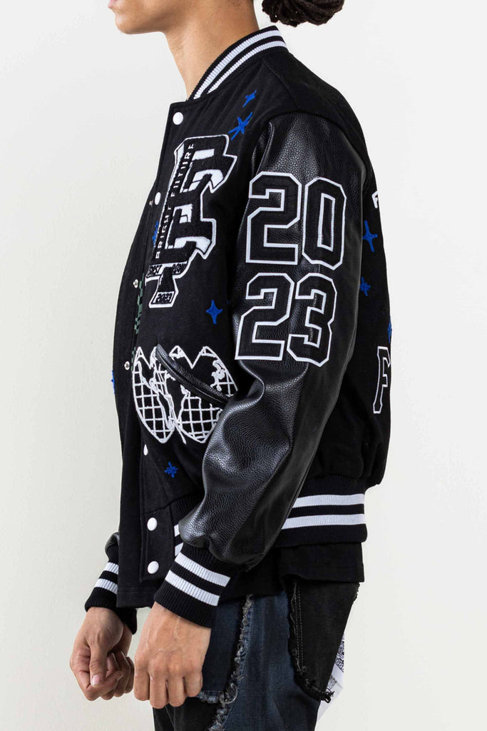 MONO BRIGHT FUTURE  VARSITY JACKET