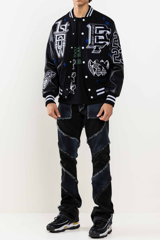 MONO BRIGHT FUTURE  VARSITY JACKET