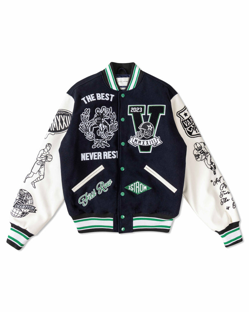 ALL FIELD THE BEST NEVER REST  VARSITY JACKET