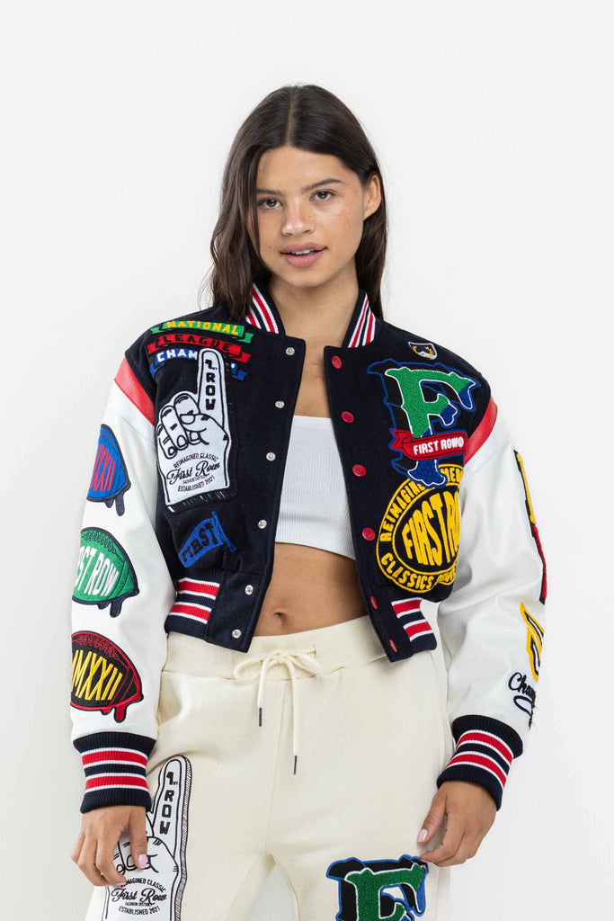 CHAMPIONSHIP WINNER CROPPED VARSITY  JACKET