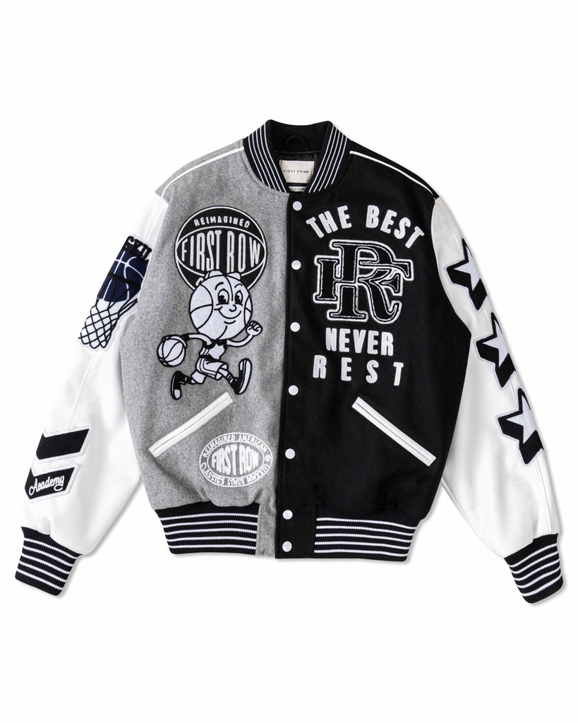 THE BEST NEVER REST  CHAMPIONSHIP VARSITY JACKET