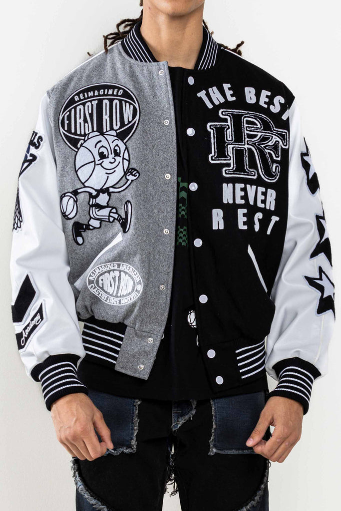 THE BEST NEVER REST  CHAMPIONSHIP VARSITY JACKET