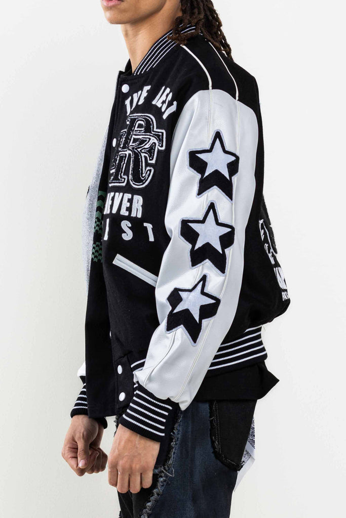 THE BEST NEVER REST  CHAMPIONSHIP VARSITY JACKET