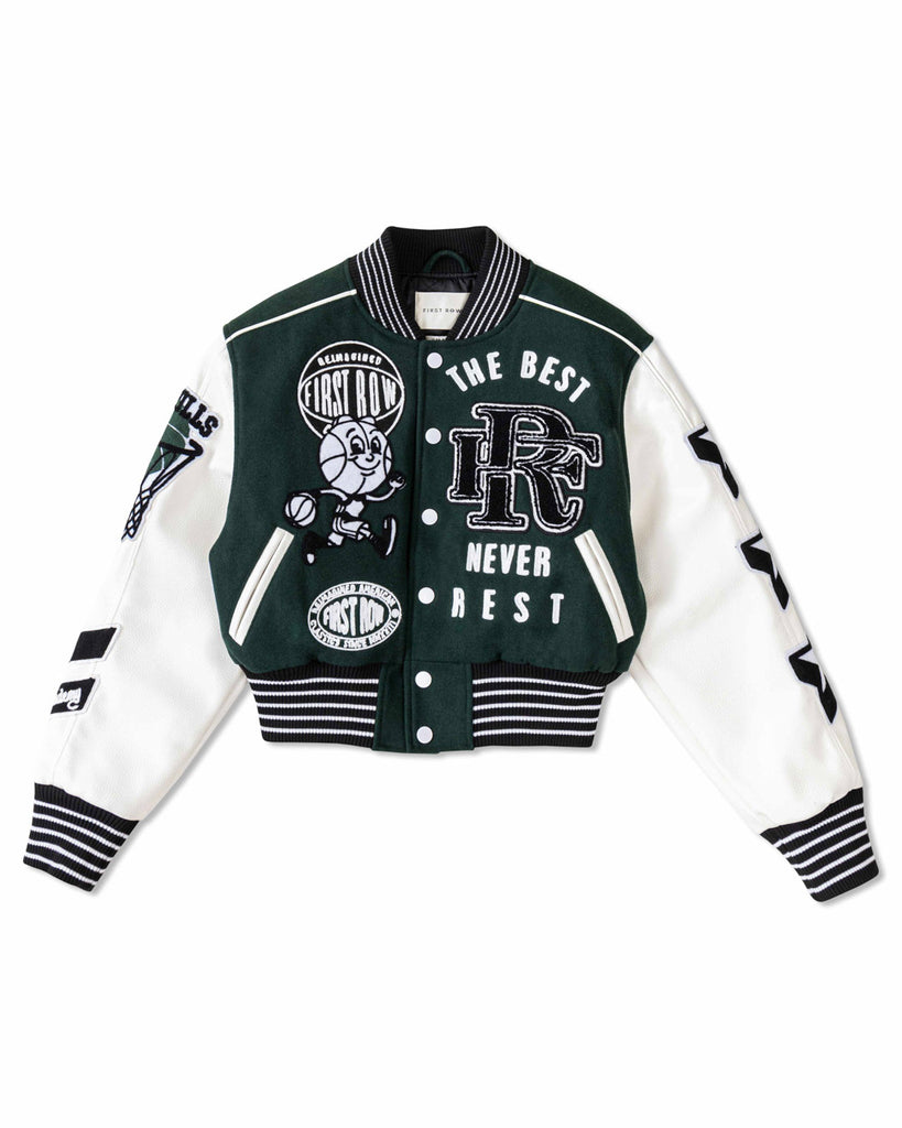 THE BEST CHAMPIONSHIP CROPPED VARSITY JACKET