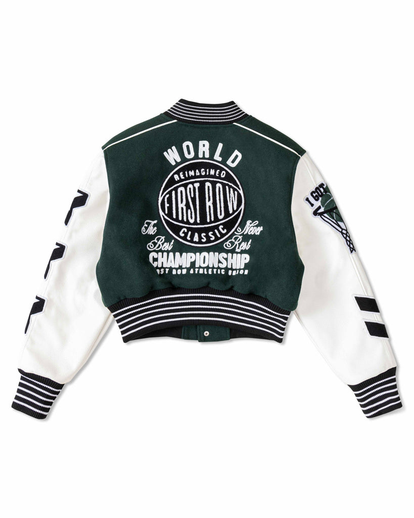 THE BEST CHAMPIONSHIP CROPPED VARSITY JACKET