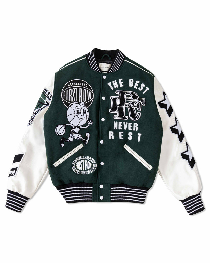 THE BEST NEVER REST  CHAMPIONSHIP VARSITY JACKET