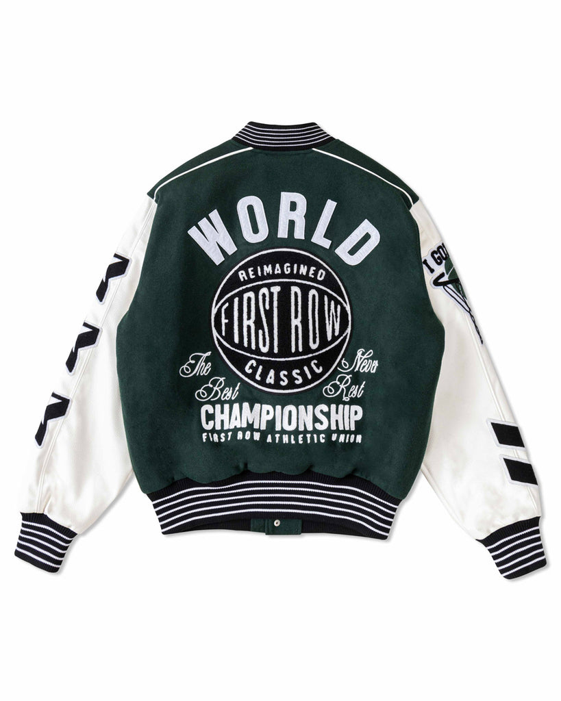 THE BEST NEVER REST  CHAMPIONSHIP VARSITY JACKET
