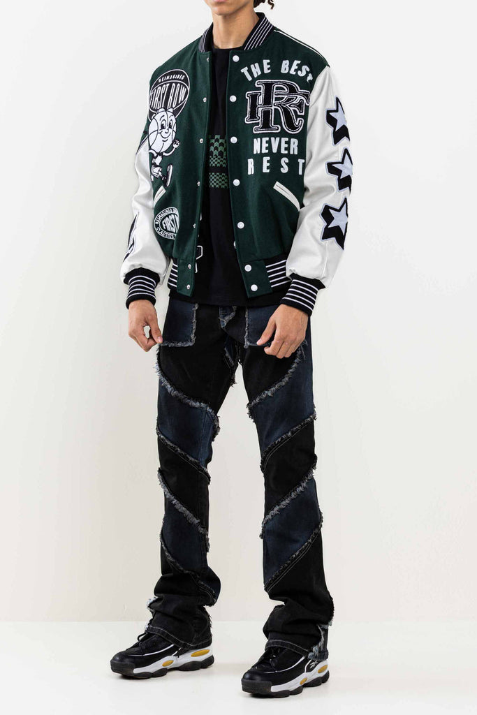 THE BEST NEVER REST  CHAMPIONSHIP VARSITY JACKET