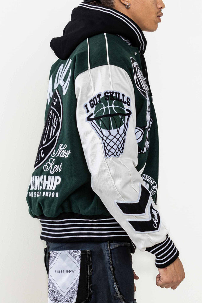 THE BEST NEVER REST  CHAMPIONSHIP VARSITY JACKET