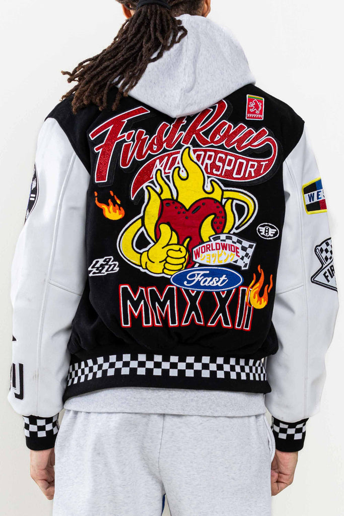 CRYSTAL SOTNE MOTOR SPORT  VARSITY JACKET