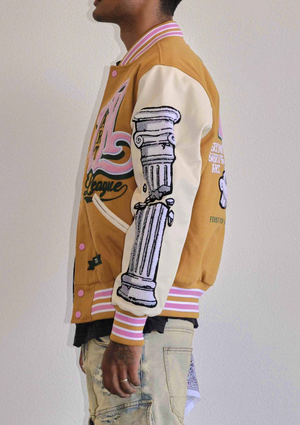 ART LEAGUE MULTI PATCHES VARSITY JACKET