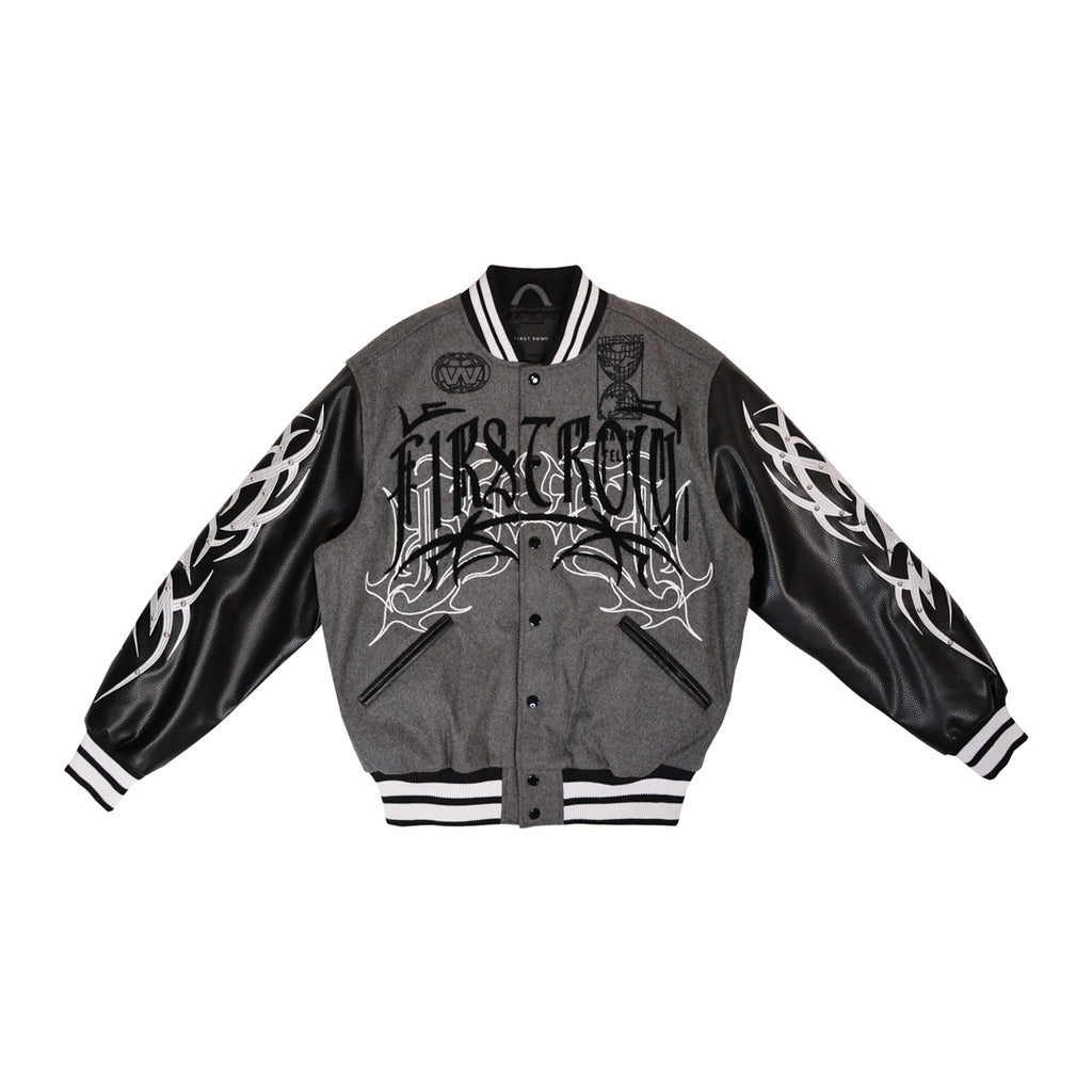 Y2K TRIBAL VARSITY JACKET