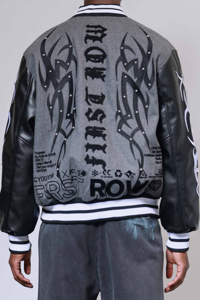 Y2K TRIBAL VARSITY JACKET