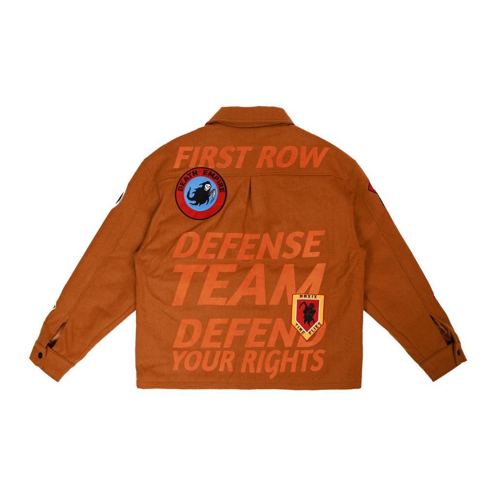 LOGO ALLOVER UTILITY WOOL JACKET