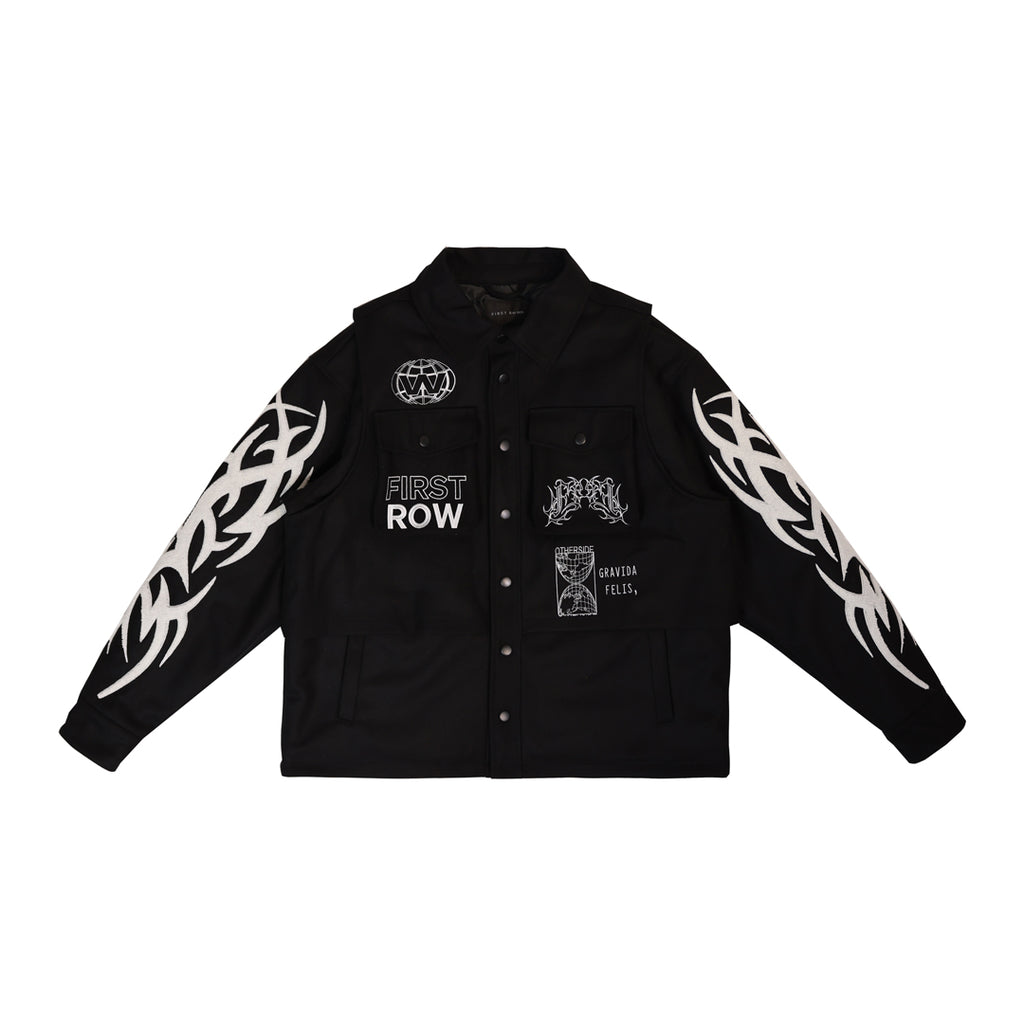 Y2K TRIBAL UTILITY WOOL JACKET