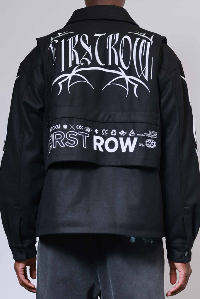 Y2K TRIBAL UTILITY WOOL JACKET