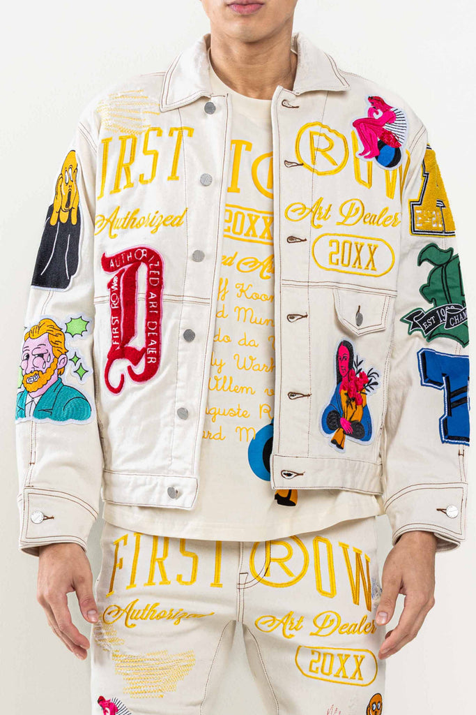 ART DEALER  GRAPHIC NOSTALGIC FIT TRUCKER JACKET