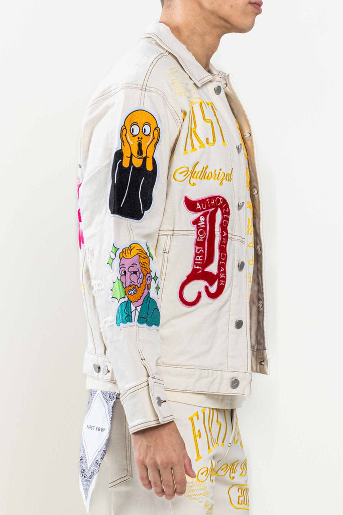 ART DEALER  GRAPHIC NOSTALGIC FIT TRUCKER JACKET