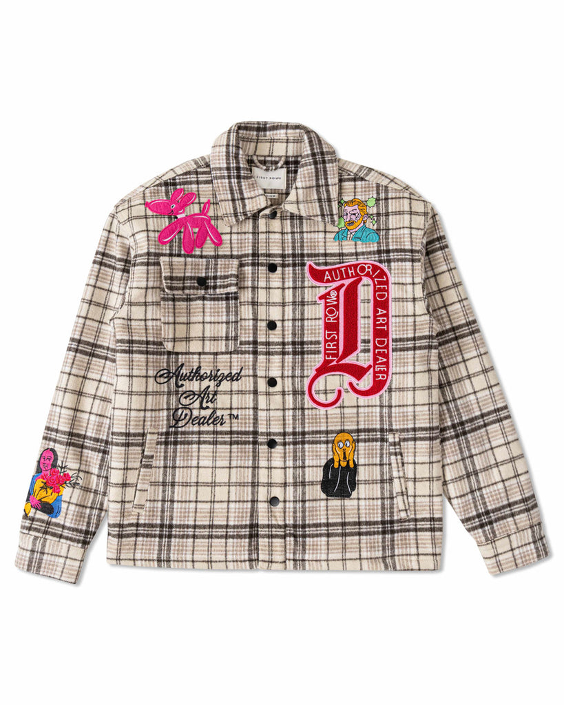 ART DEALER  PLAIDS PADDING SHACKET