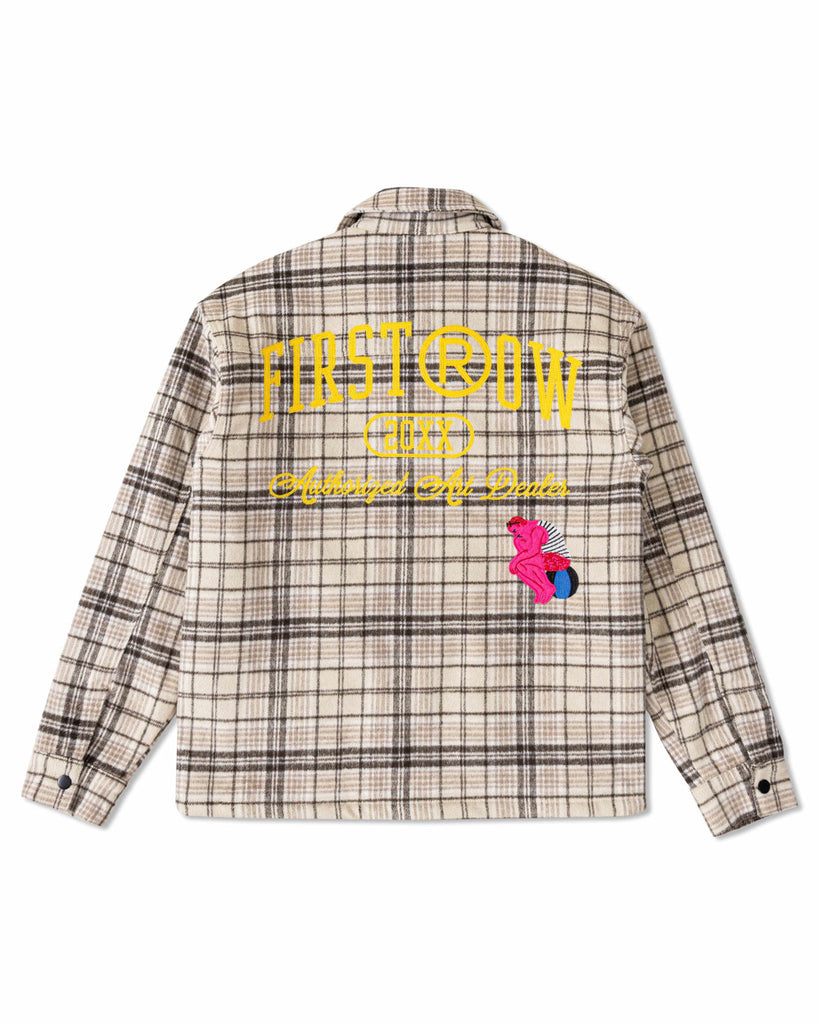 ART DEALER  PLAIDS PADDING SHACKET