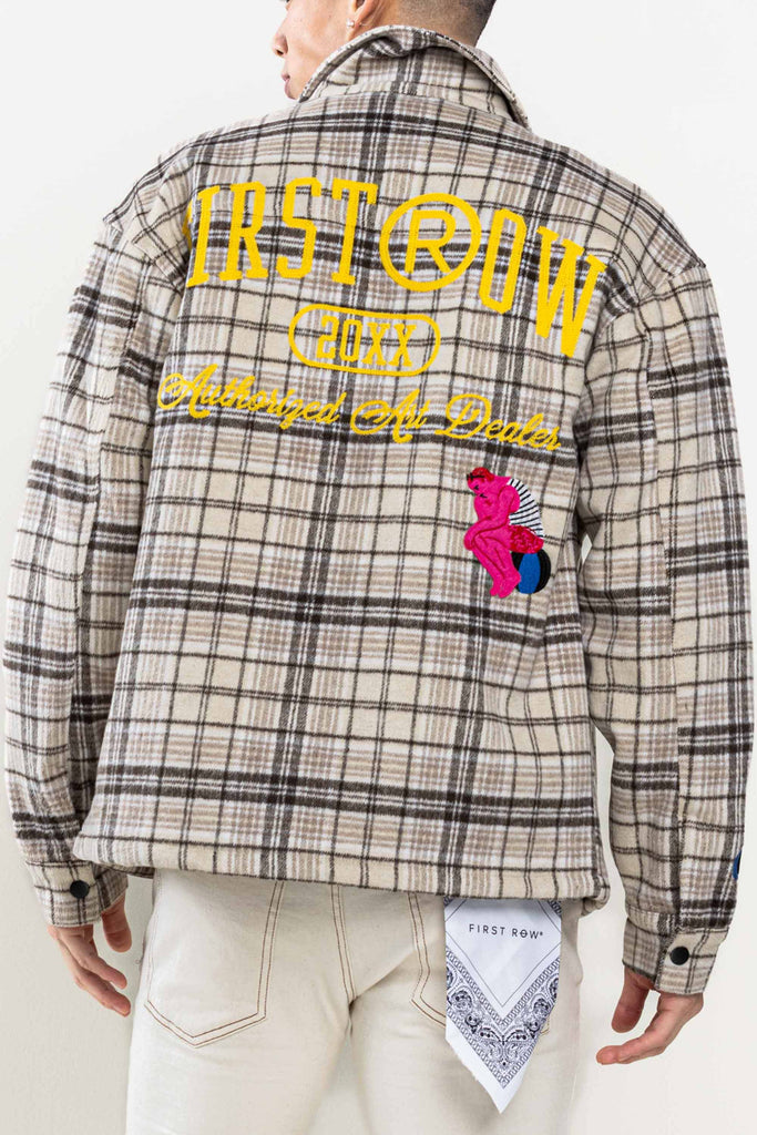 ART DEALER  PLAIDS PADDING SHACKET
