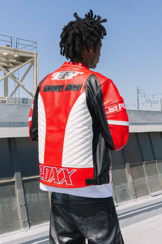 LEATHER RACING  JACKET