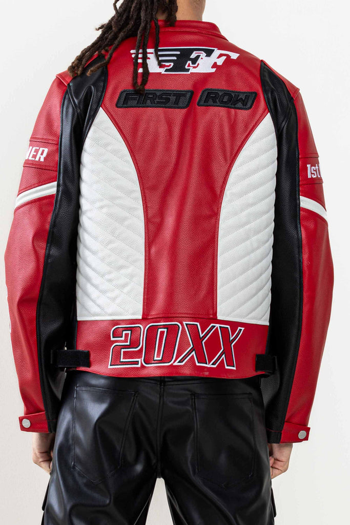 LEATHER RACING  JACKET