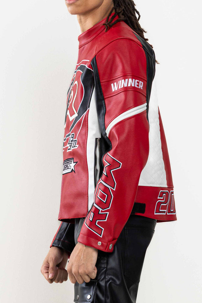 LEATHER RACING  JACKET