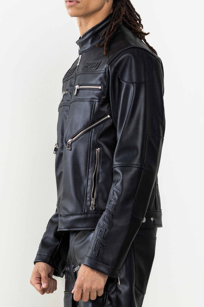 LEATHER RACING  JACKET