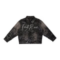 ALLOVER RHINE STONE BLACK WORKWEAR JACKET