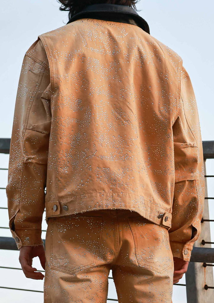 ALLOVER RHINE STONE WORKWEAR JACKET