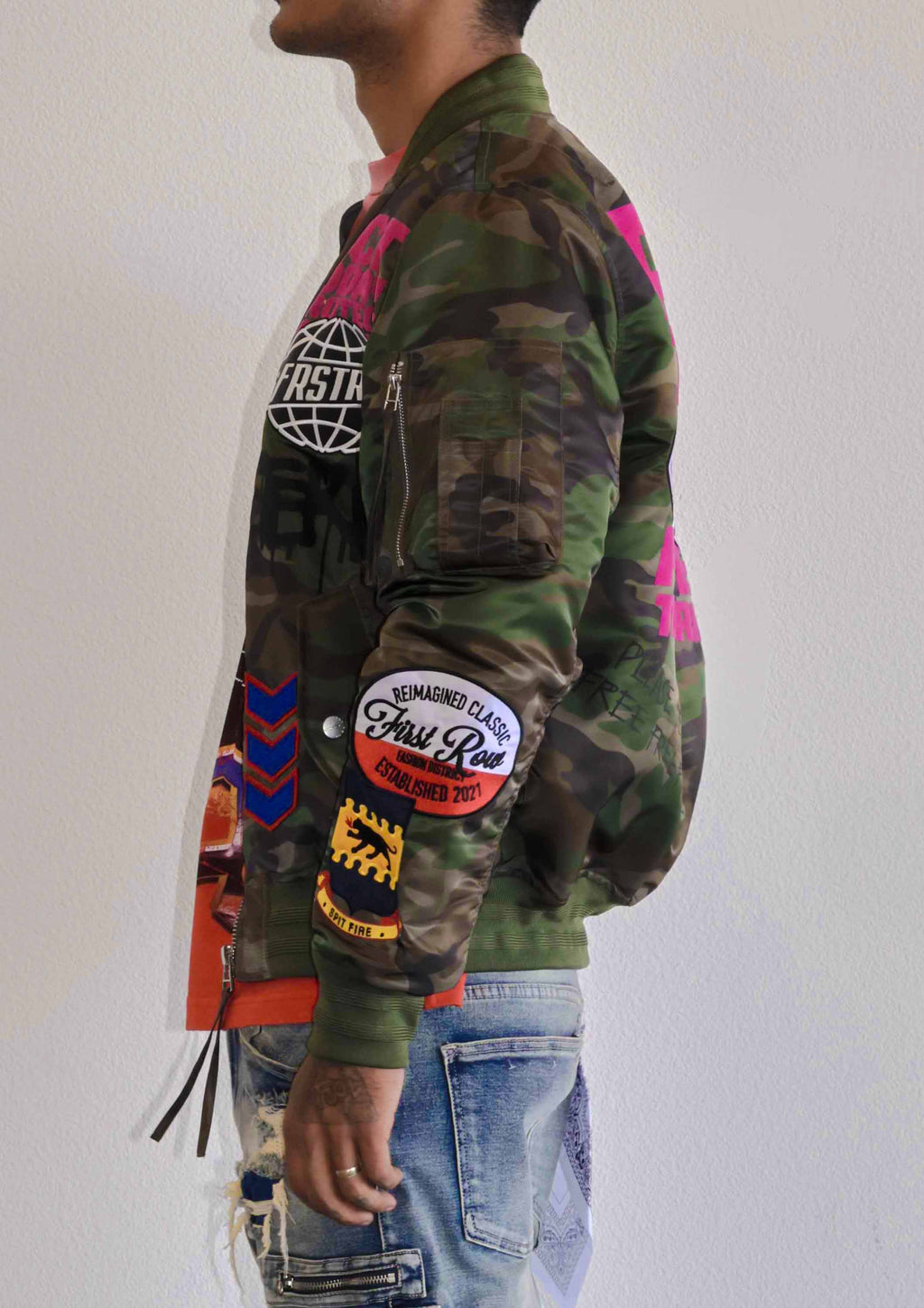 ACT TODAY MULTI PATCHES MA-1 JACKET