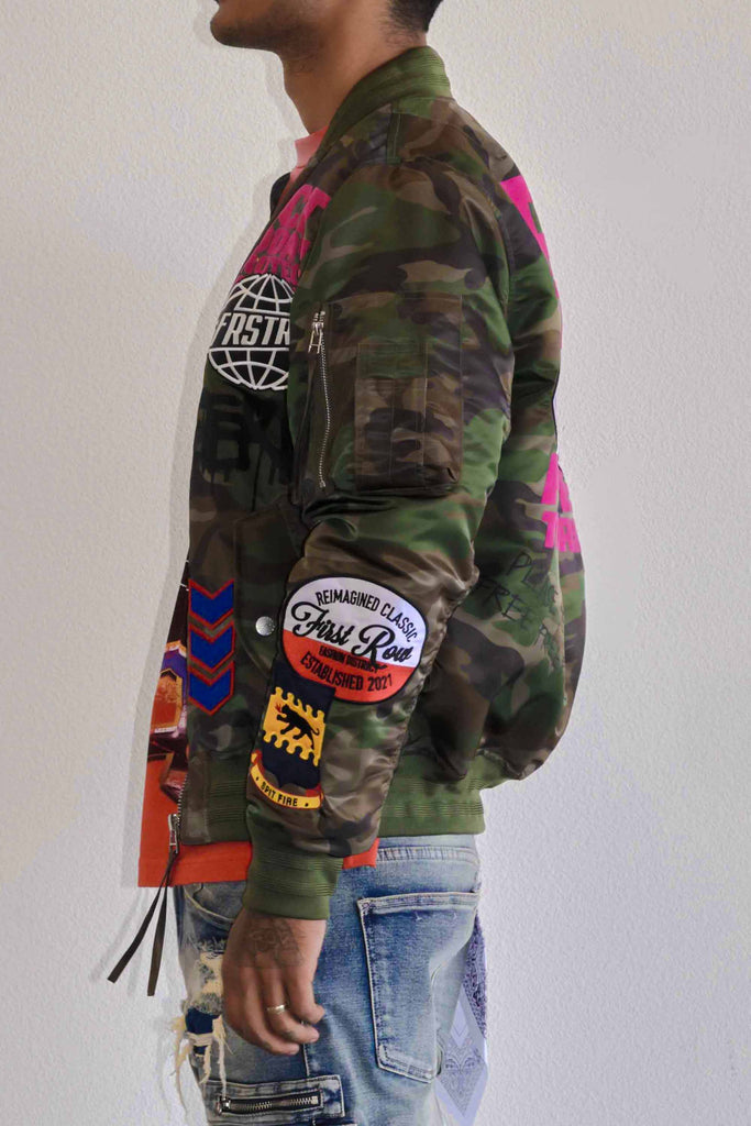 ACT TODAY MULTI PATCHES MA-1 JACKET