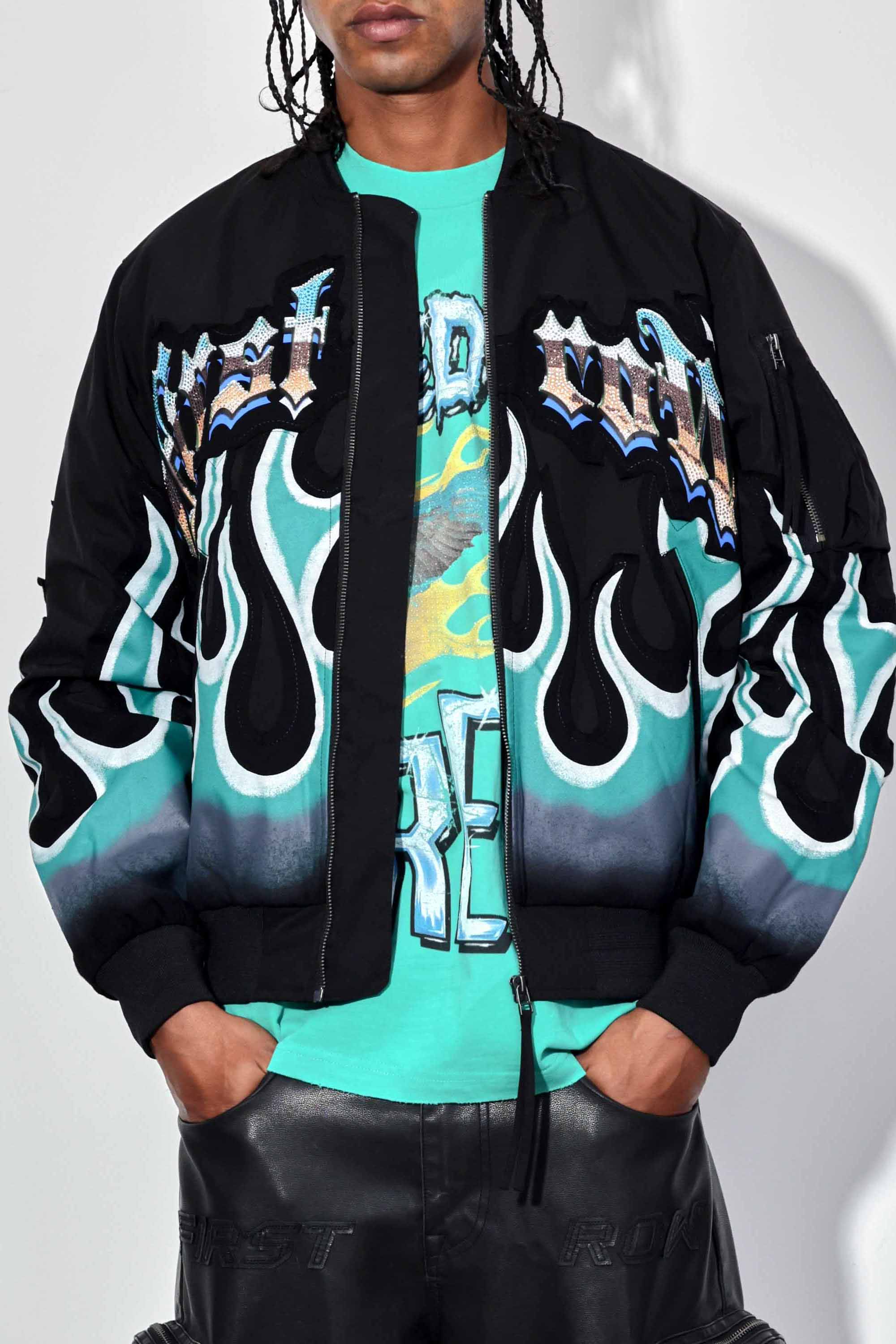 FREEDOM IS NOT FREE FLAME MA-1 JACKET
