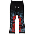 WAKE UP AND BE FIERCE FLAME APPLIQUE FLARE JOGGER