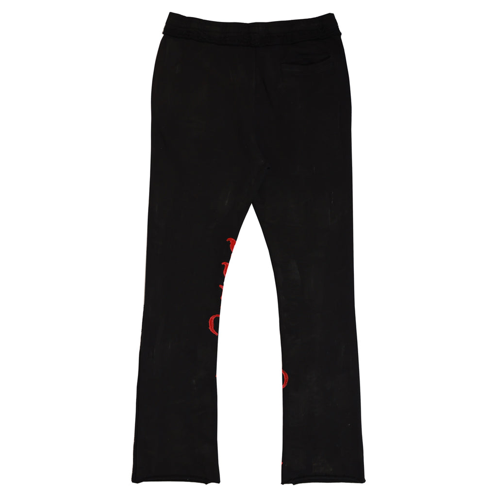 WAKE UP AND BE FIERCE FLAME APPLIQUE FLARE JOGGER