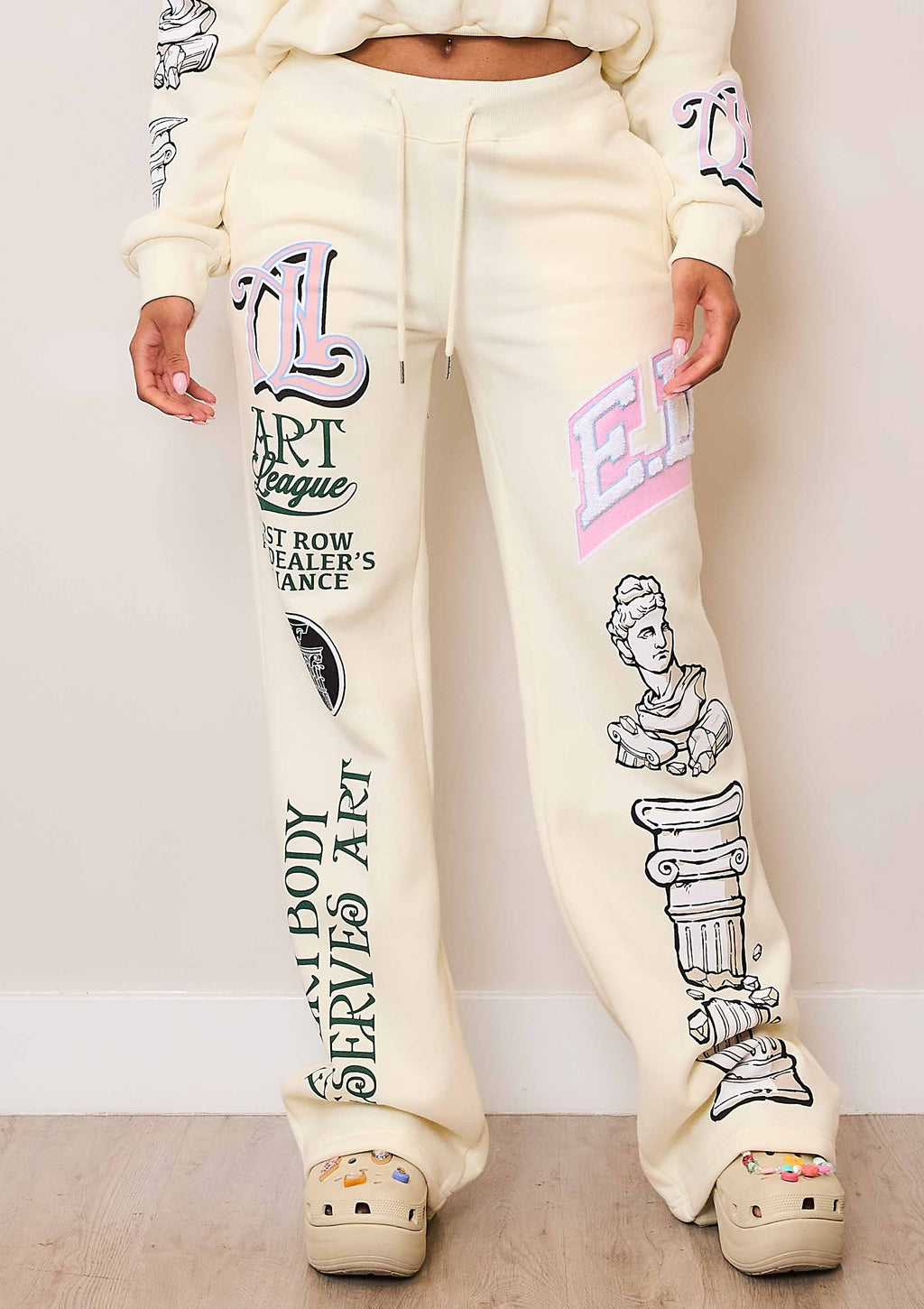ART LEAGUE FLEECE WIDE JOGGER