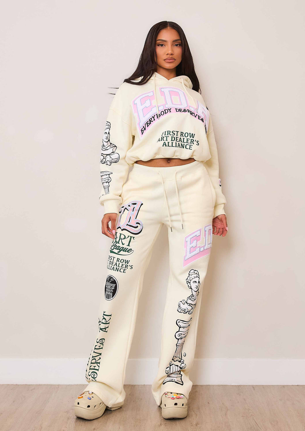 ART LEAGUE FLEECE WIDE JOGGER