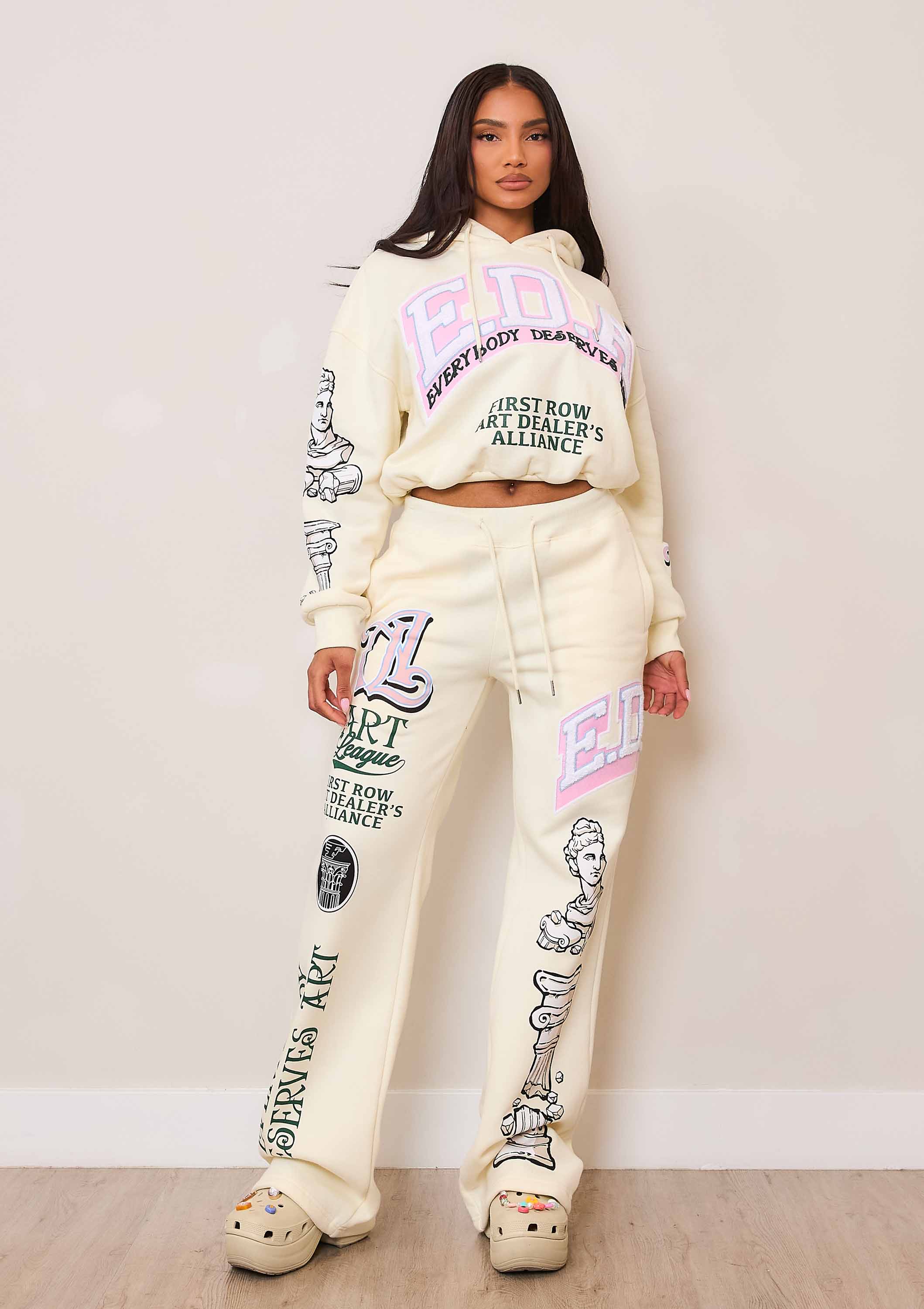 ART LEAGUE FLEECE WIDE JOGGER