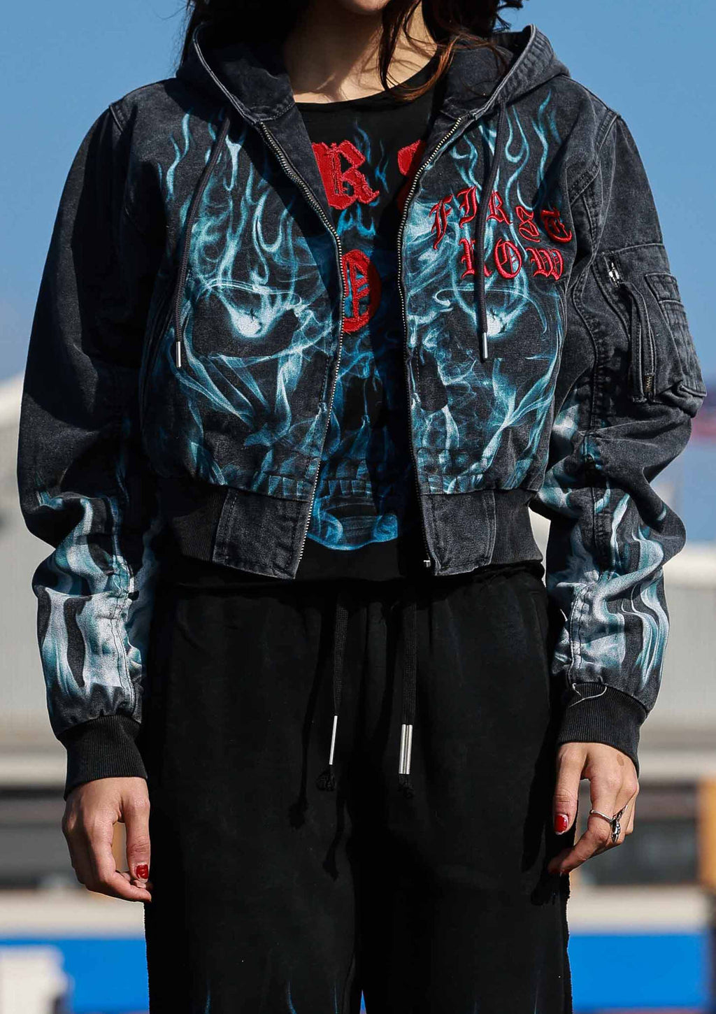 WAKE UP AND BE FIERCE FLAME HOOD JACKET