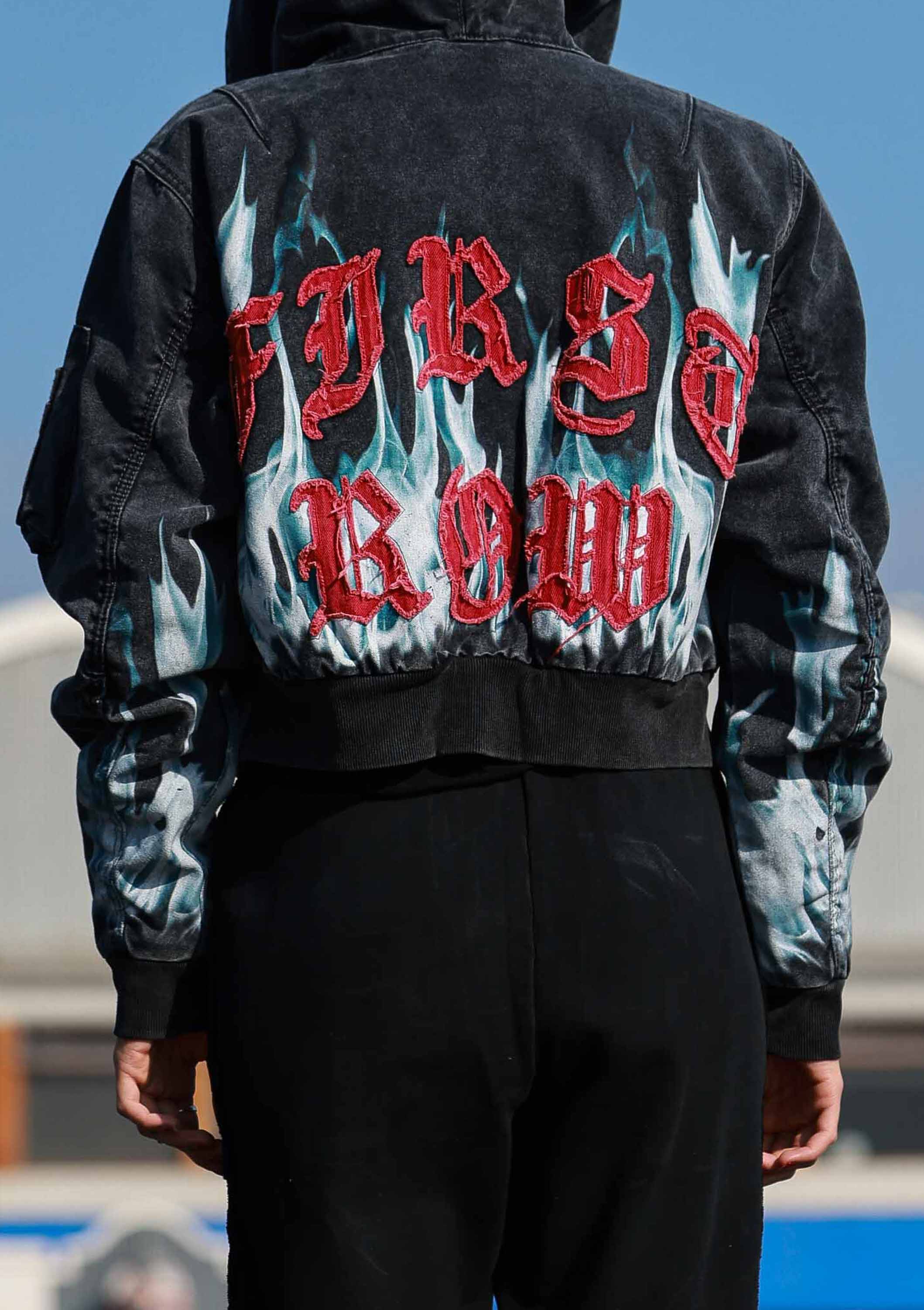 WAKE UP AND BE FIERCE FLAME HOOD JACKET