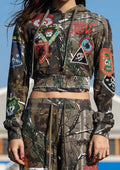LOGO ALLOVER HOODIE ZIPUP