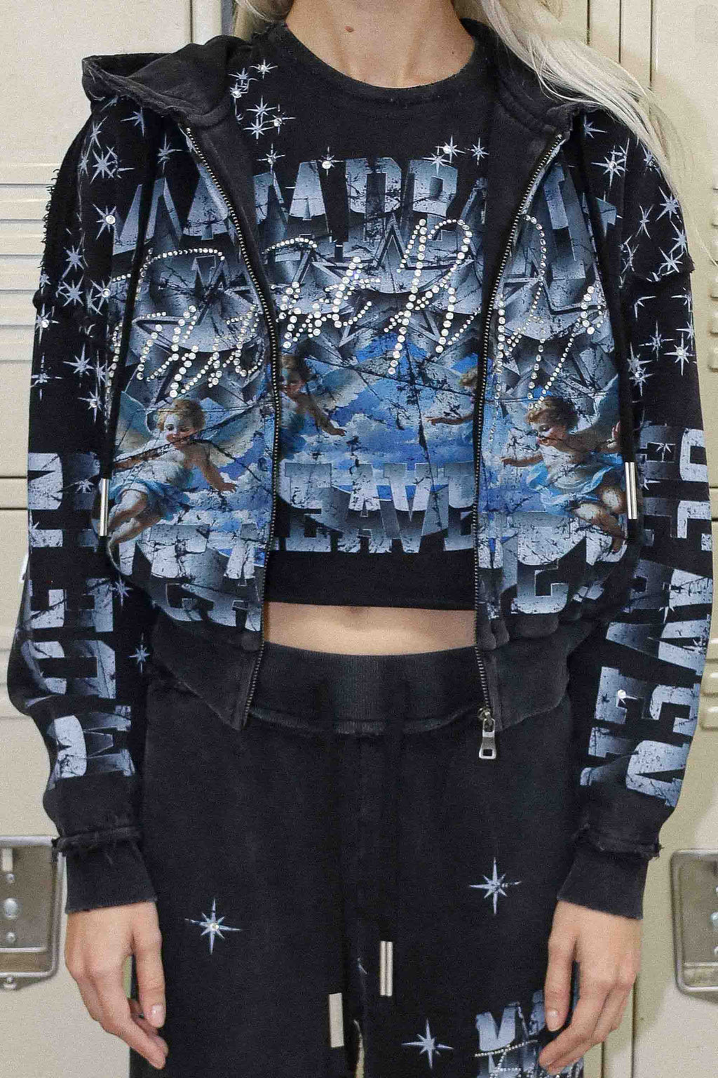 MADE IN HEAVEN STARDUST ZIP UP HOODIE