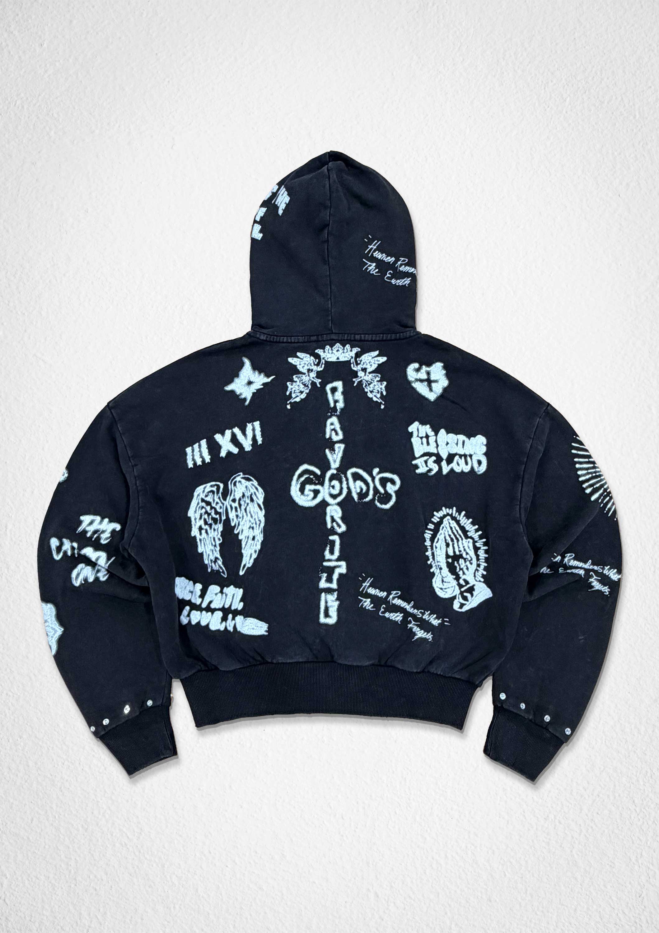 GOD'S FAVORITE DOODLES HOODIE ZIPUP