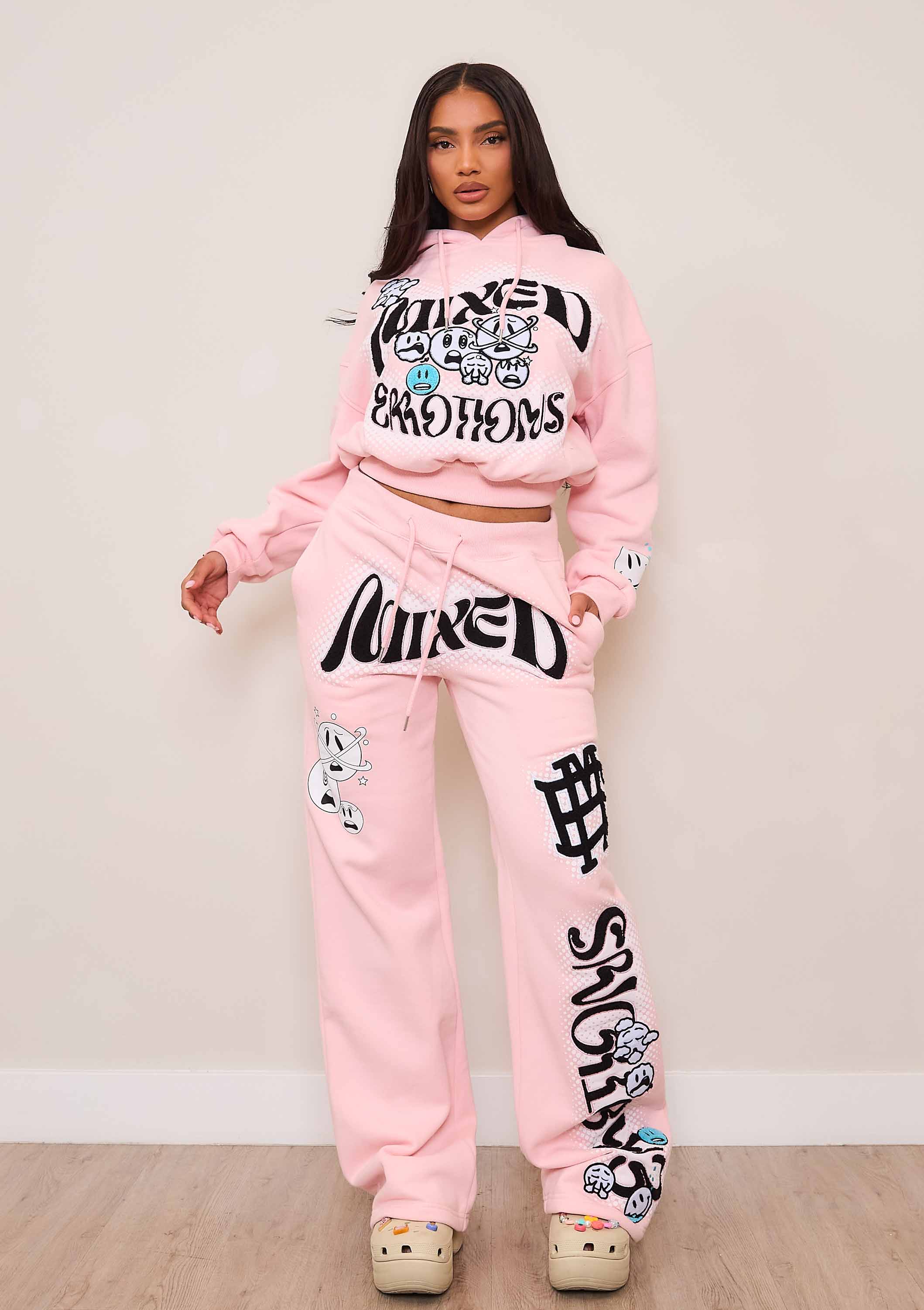 MIXED EMOTIONS PULLOVER CROPPED HOODIE