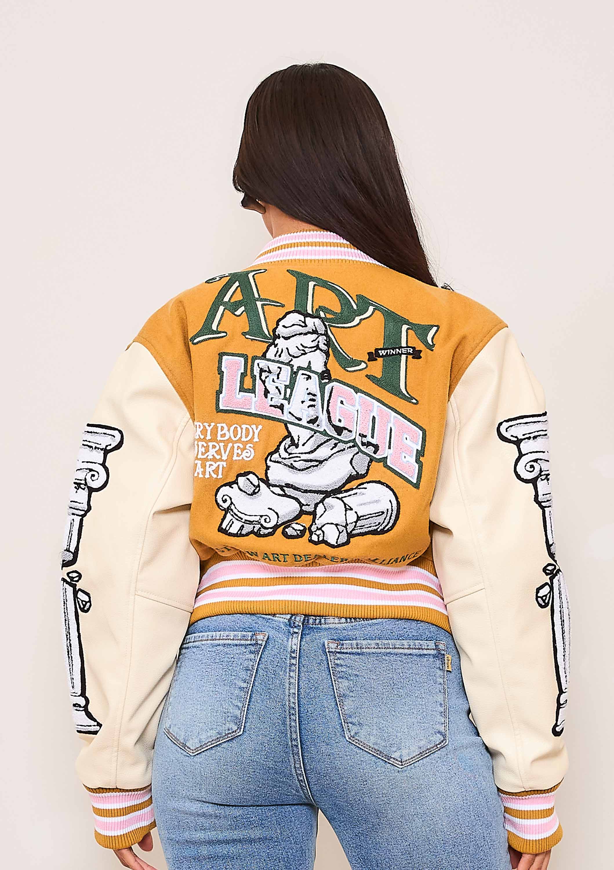 ART LEAGUE MULTI PATCHES VARSITY JACKET