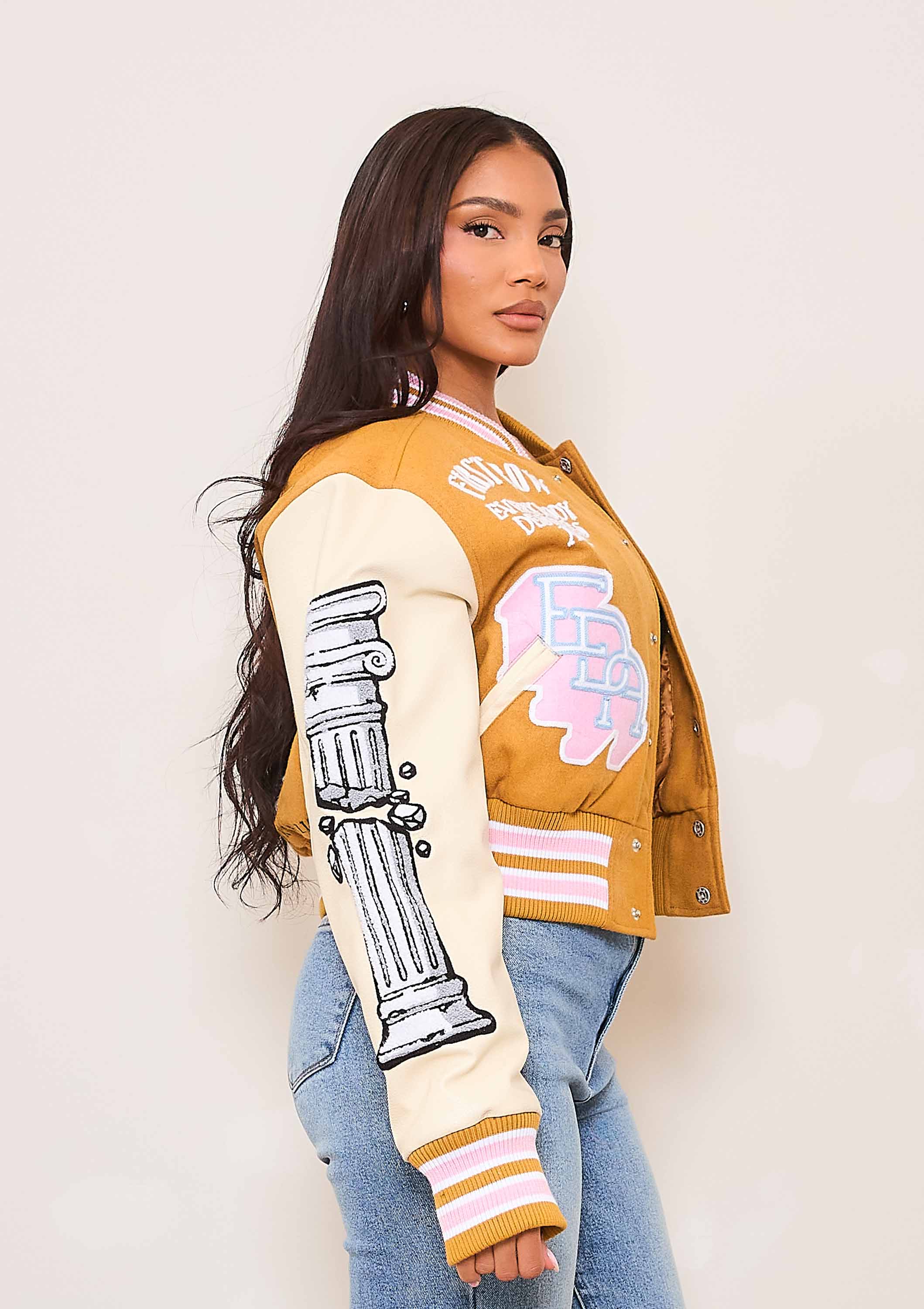 ART LEAGUE MULTI PATCHES VARSITY JACKET